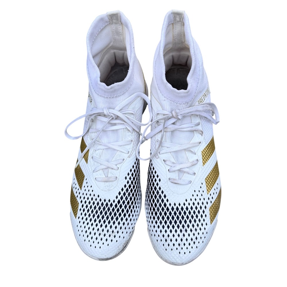 Adidas Predator Mutator 20.3 Indoor Soccer Shoes in the "White Gold Metallic" 11 - Picture 1 of 8